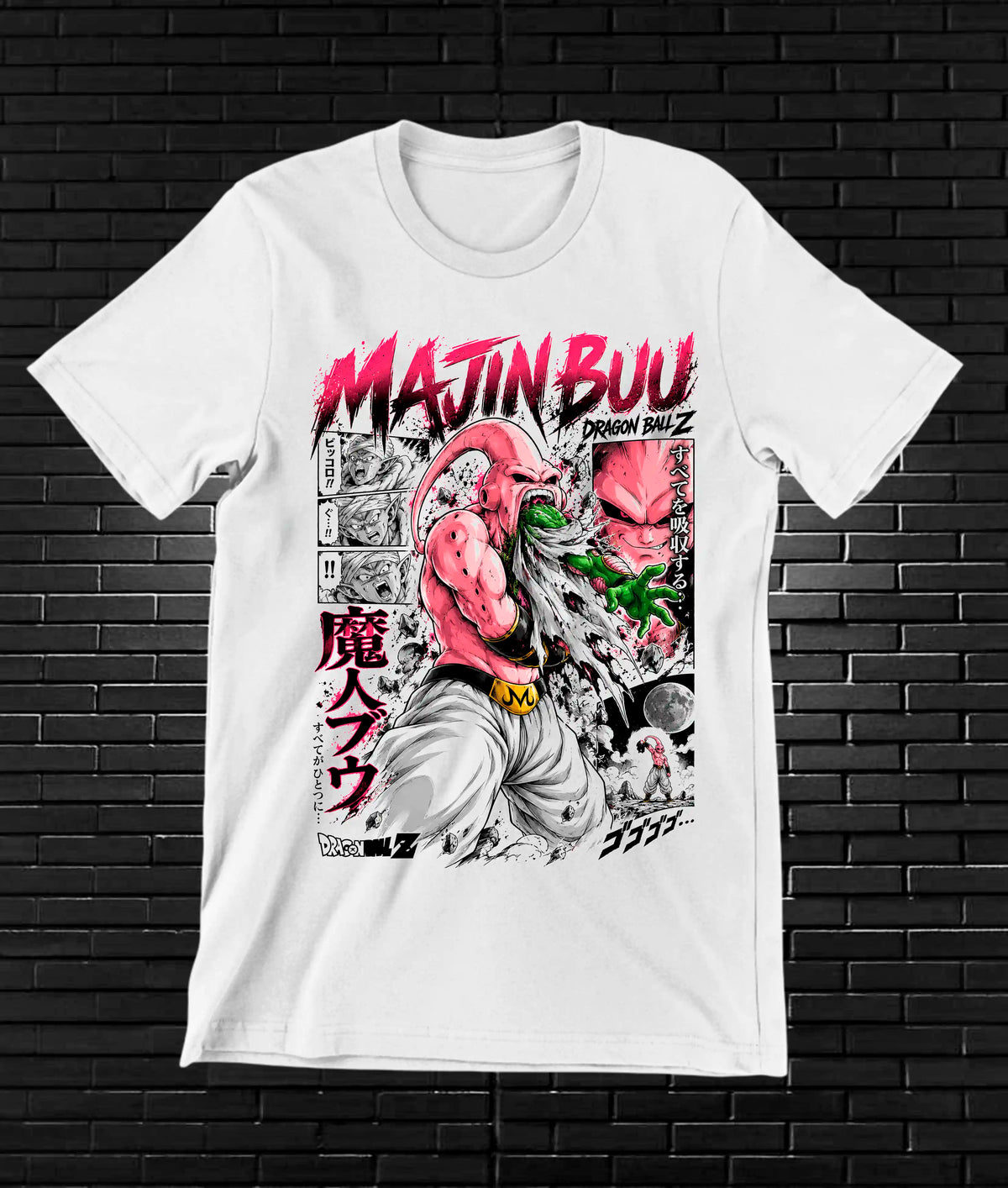 Camiseta Dragon Ball Majin Buu CAVEN - BAREN Blanco