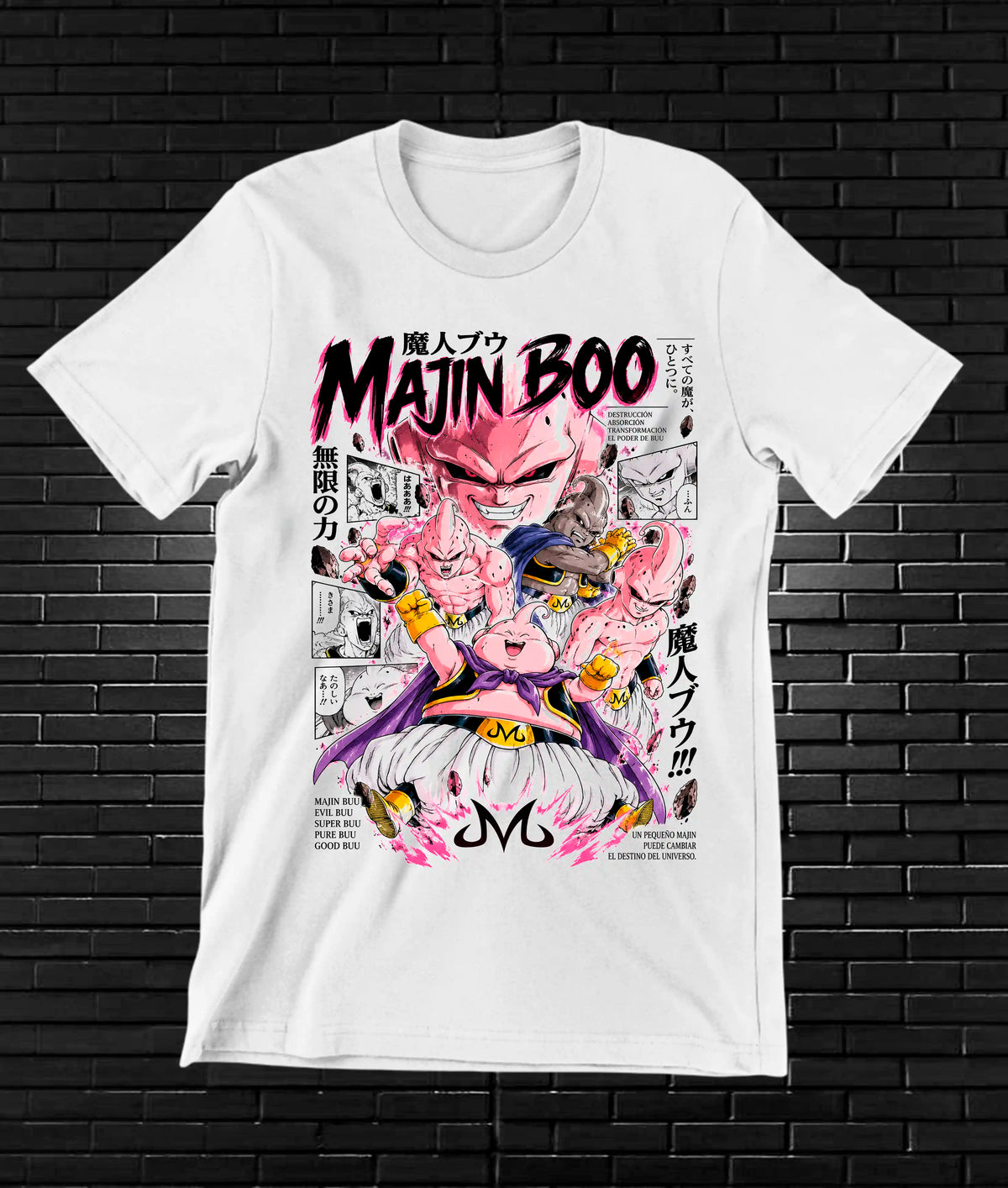 Camiseta Dragon Ball Majin Buu CAVEN - CAVOX Blanco