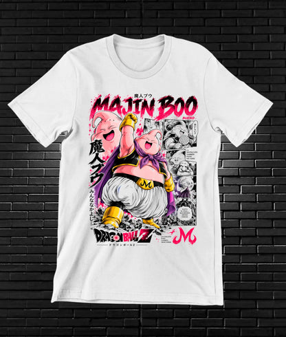 Camiseta Dragon Ball Majin Buu CAVEN - MERON Blanco
