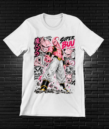 Camiseta Dragon Ball Majin Buu CAVEN - NIVRA Blanco