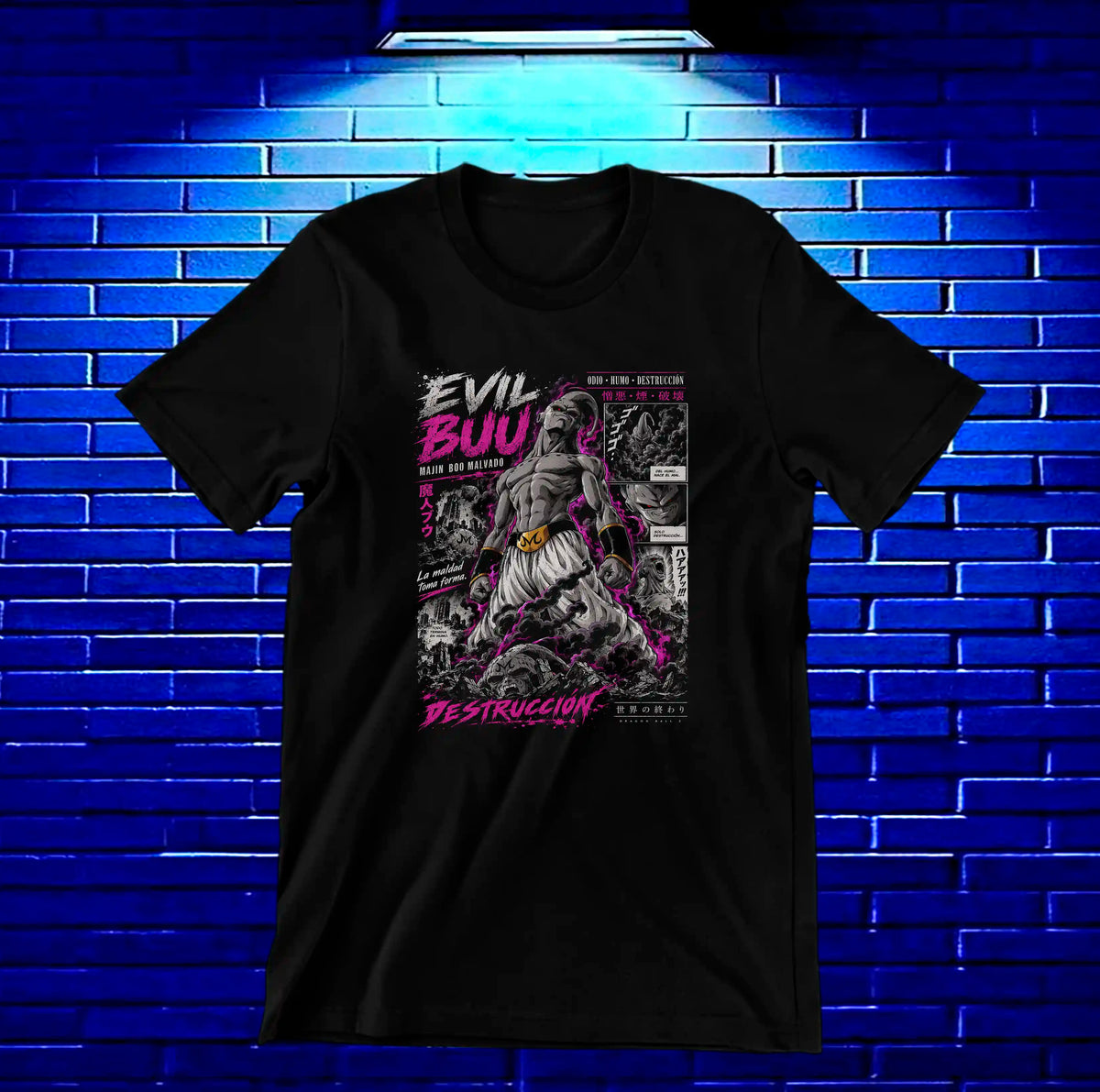 Camiseta Dragon Ball Majin Buu CAVEN - NIVRA Negro