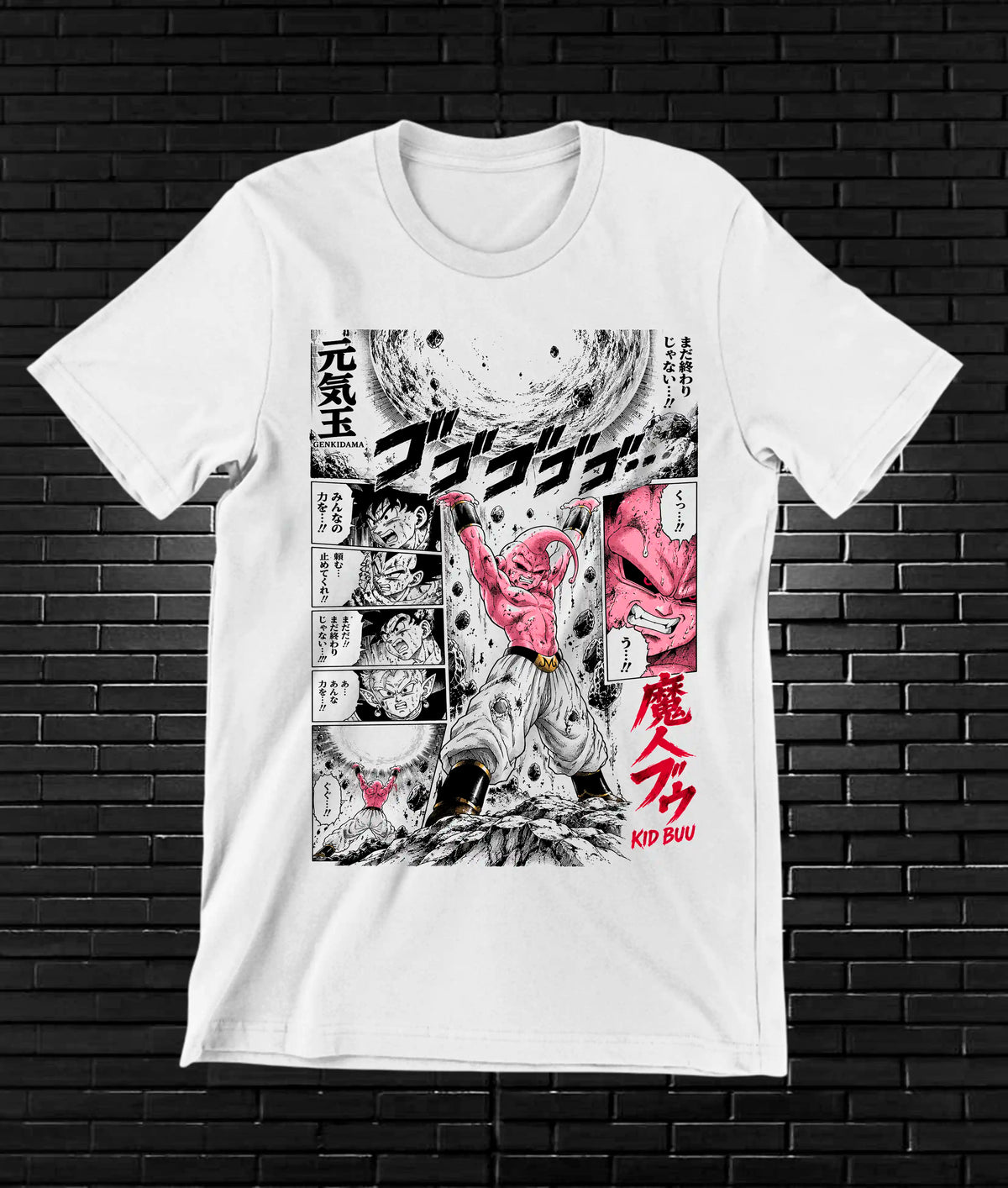 Camiseta Dragon Ball Majin Buu MELAR - BAREN Blanco