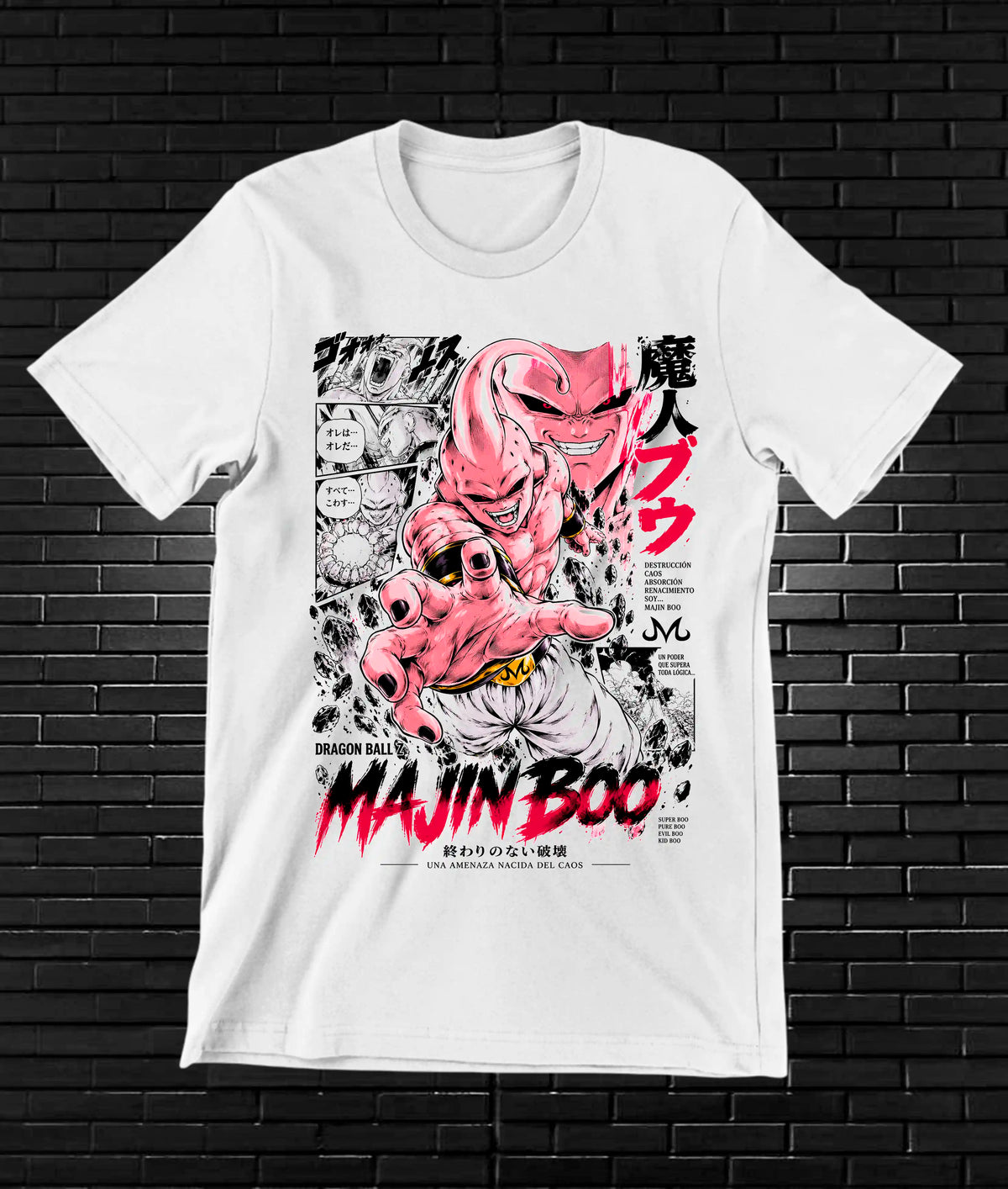 Camiseta Dragon Ball Majin Buu MELAR - MERON Blanco