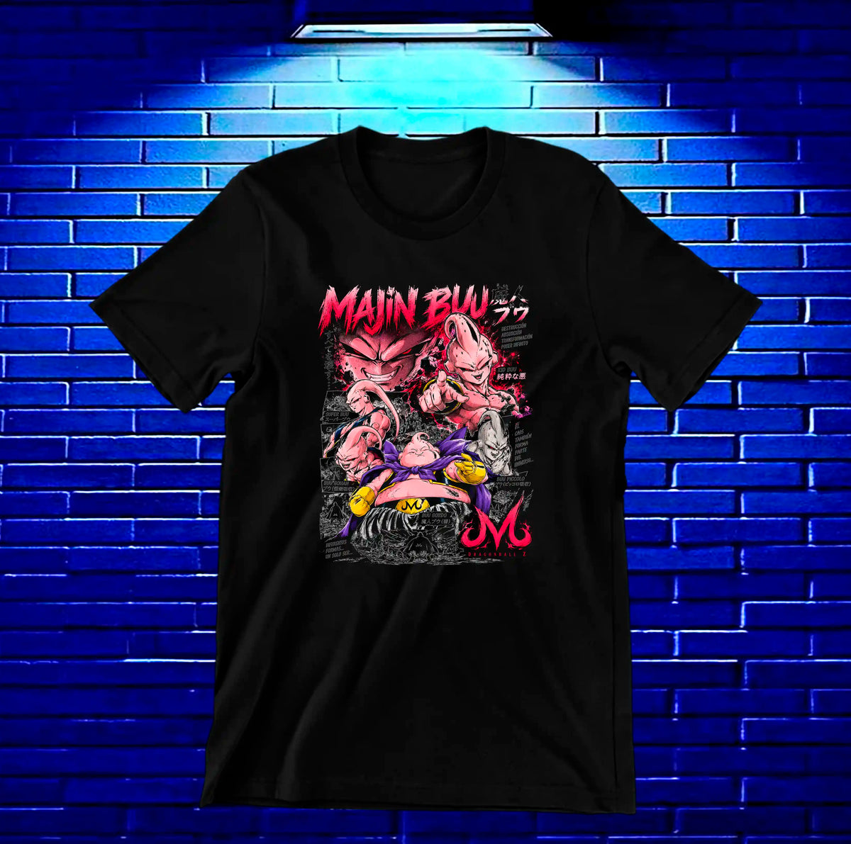 Camiseta Dragon Ball Majin Buu MELAR - MERON Negro