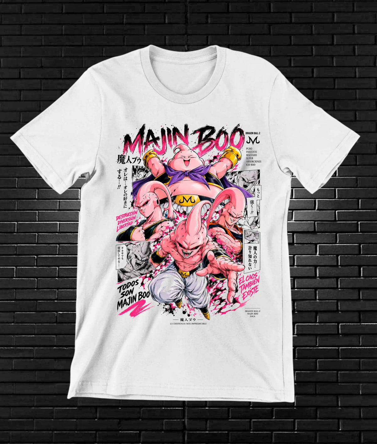 Camiseta Dragon Ball Majin Buu NIREN - BAREN Blanco