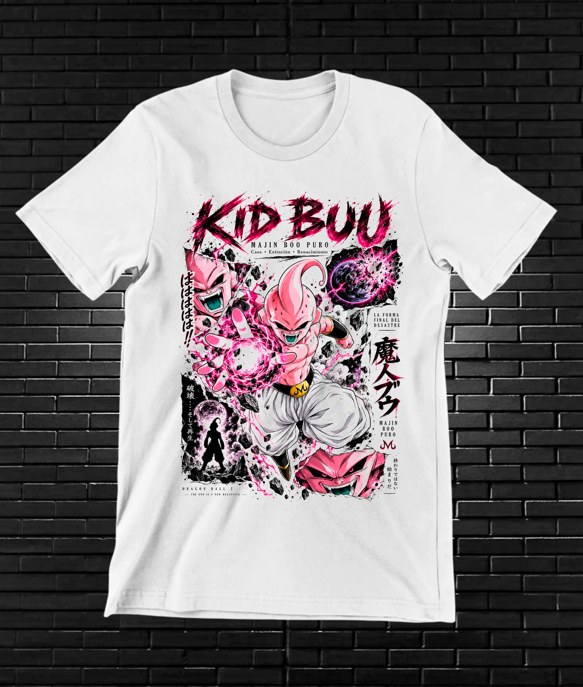 Camiseta Dragon Ball Majin Buu NIREN - NIVRA Blanco