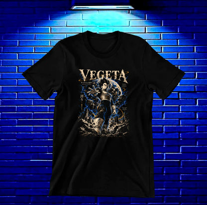 Camiseta Dragon Ball Vegeta – MEVRA – Diseño BANIX – Negro