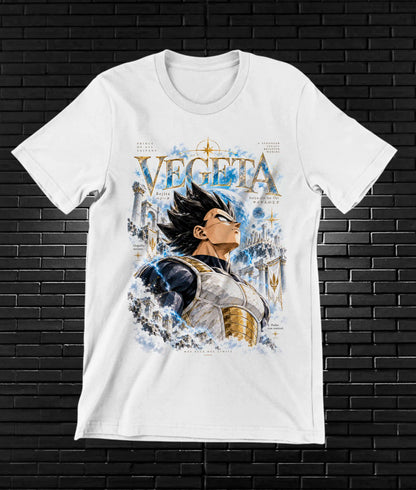 Camiseta Dragon Ball Vegeta – MEVRA – Diseño NIVRA – Blanco
