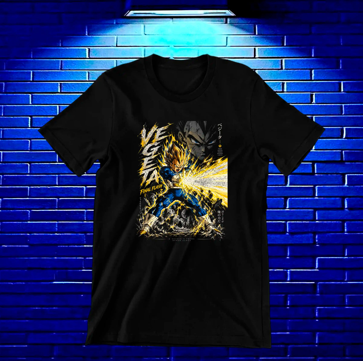 Camiseta Dragon Ball Vegeta – NIMOR – Diseño MERON – Negro
