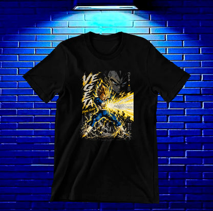 Camiseta Dragon Ball Vegeta – NIMOR – Diseño MERON – Negro