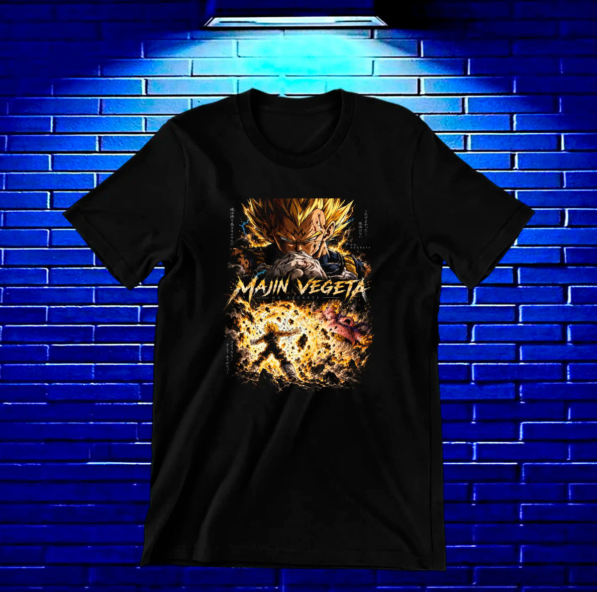 Camiseta Dragon Ball Vegeta – NIMOR – Diseño NIVRA – Negro