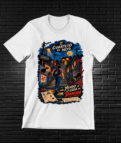 Camiseta El Cuarteto de Nos BAMOR diseño BANIX color Blanco