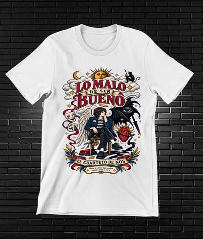 Camiseta El Cuarteto de Nos BAMOR diseño BAREN color Blanco