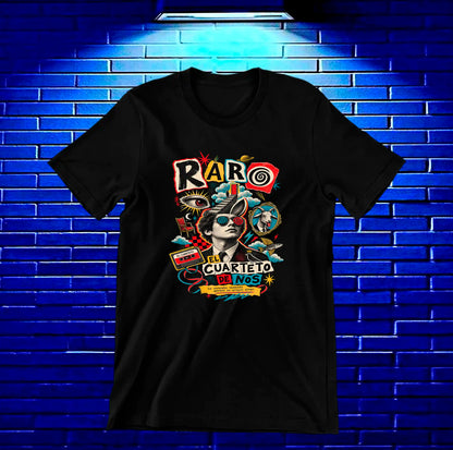 Camiseta El Cuarteto de Nos BAMOR diseño NIVRA color Negro