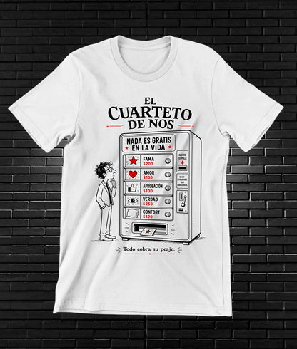 Camiseta El Cuarteto de Nos CAMINE diseño CAVOX color Blanco