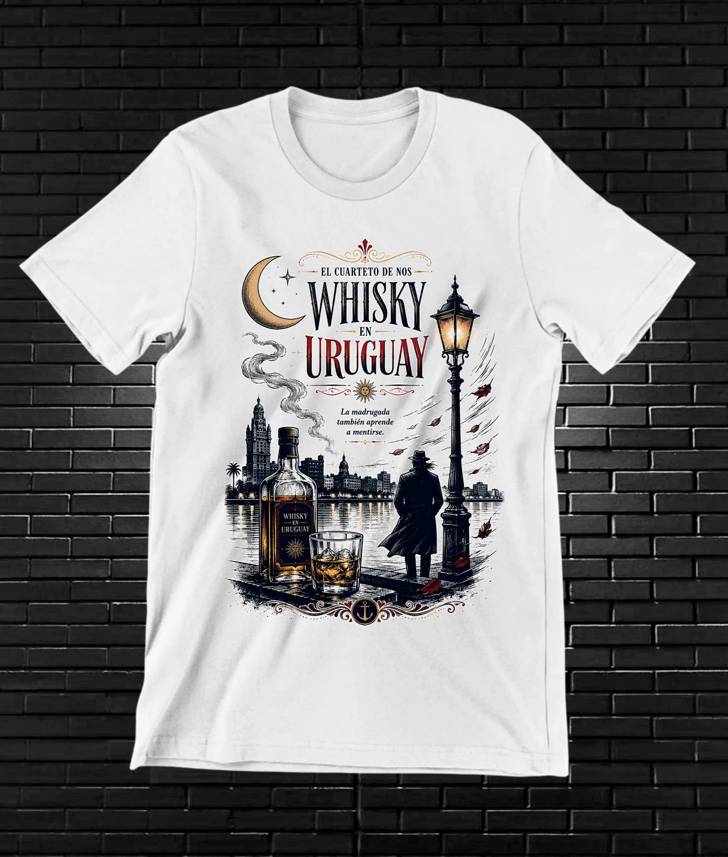 Camiseta El Cuarteto de Nos CAMINE diseño NIVRA color Blanco