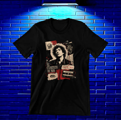Camiseta El Cuarteto de Nos CAMINE diseño NIVRA color Negro
