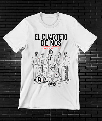 Camiseta El Cuarteto de Nos NIMOR diseño BAREN color Blanco