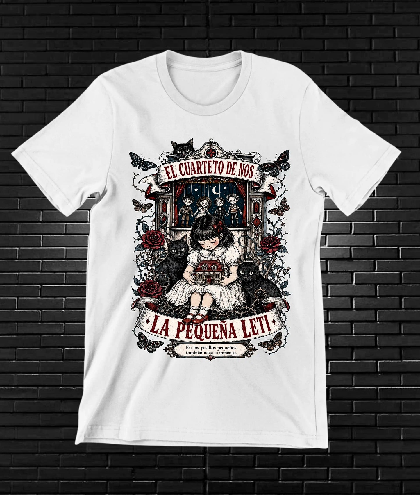 Camiseta El Cuarteto de Nos MELAR diseño BANIX color Blanco