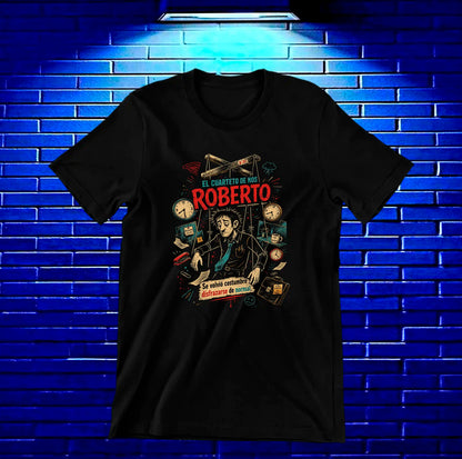 Camiseta El Cuarteto de Nos MELAR diseño BANIX color Negro