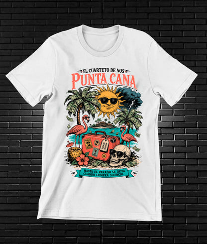 Camiseta El Cuarteto de Nos MELAR diseño BAREN color Blanco
