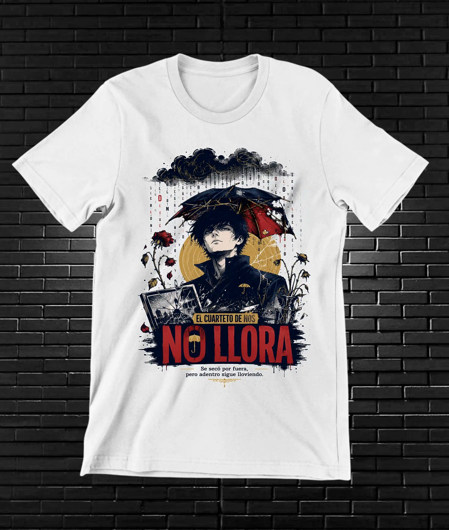 Camiseta El Cuarteto de Nos MELAR diseño CAVOX color Blanco