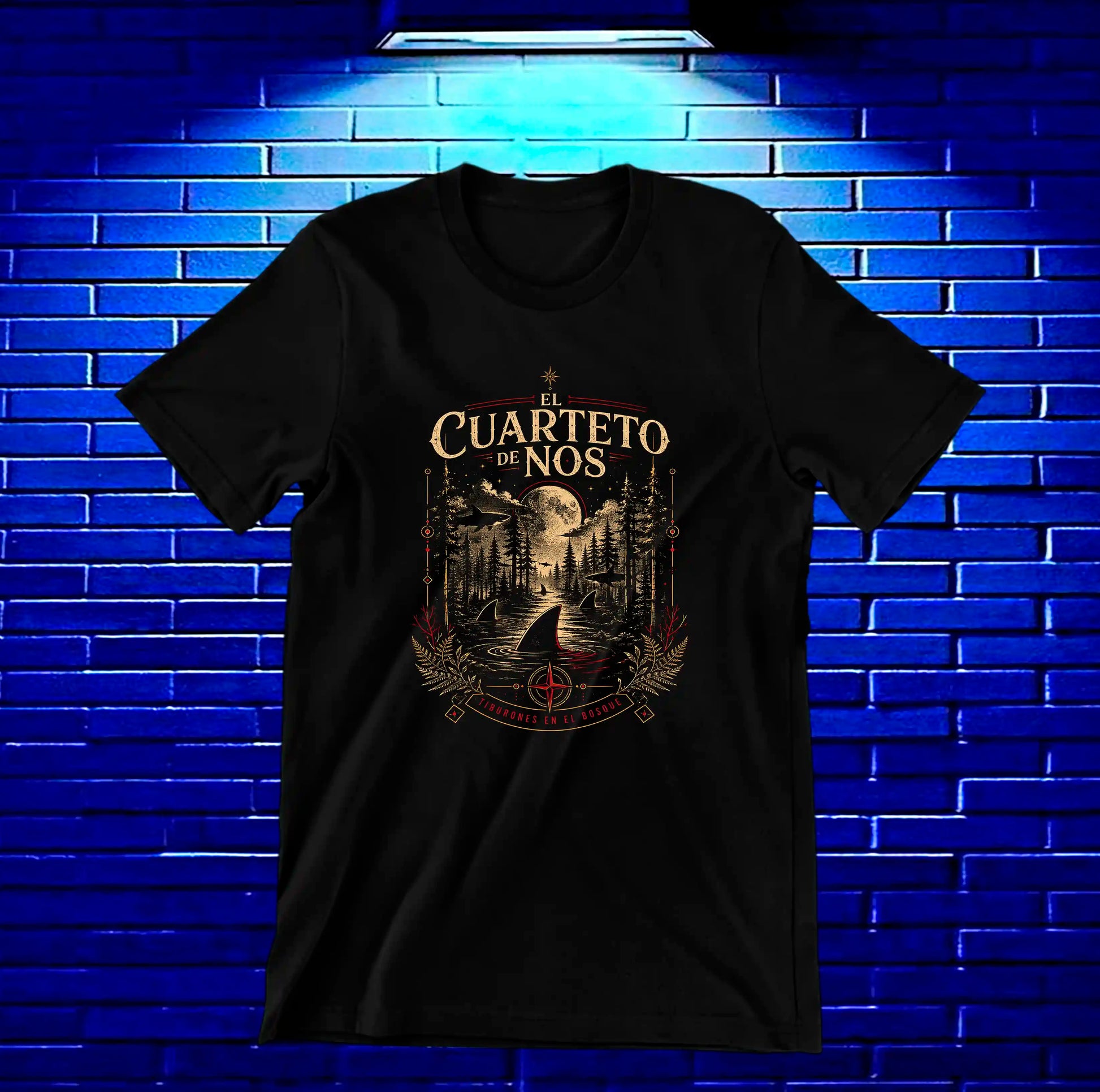 Camiseta El Cuarteto de Nos MELAR diseño CAVOX color Negro