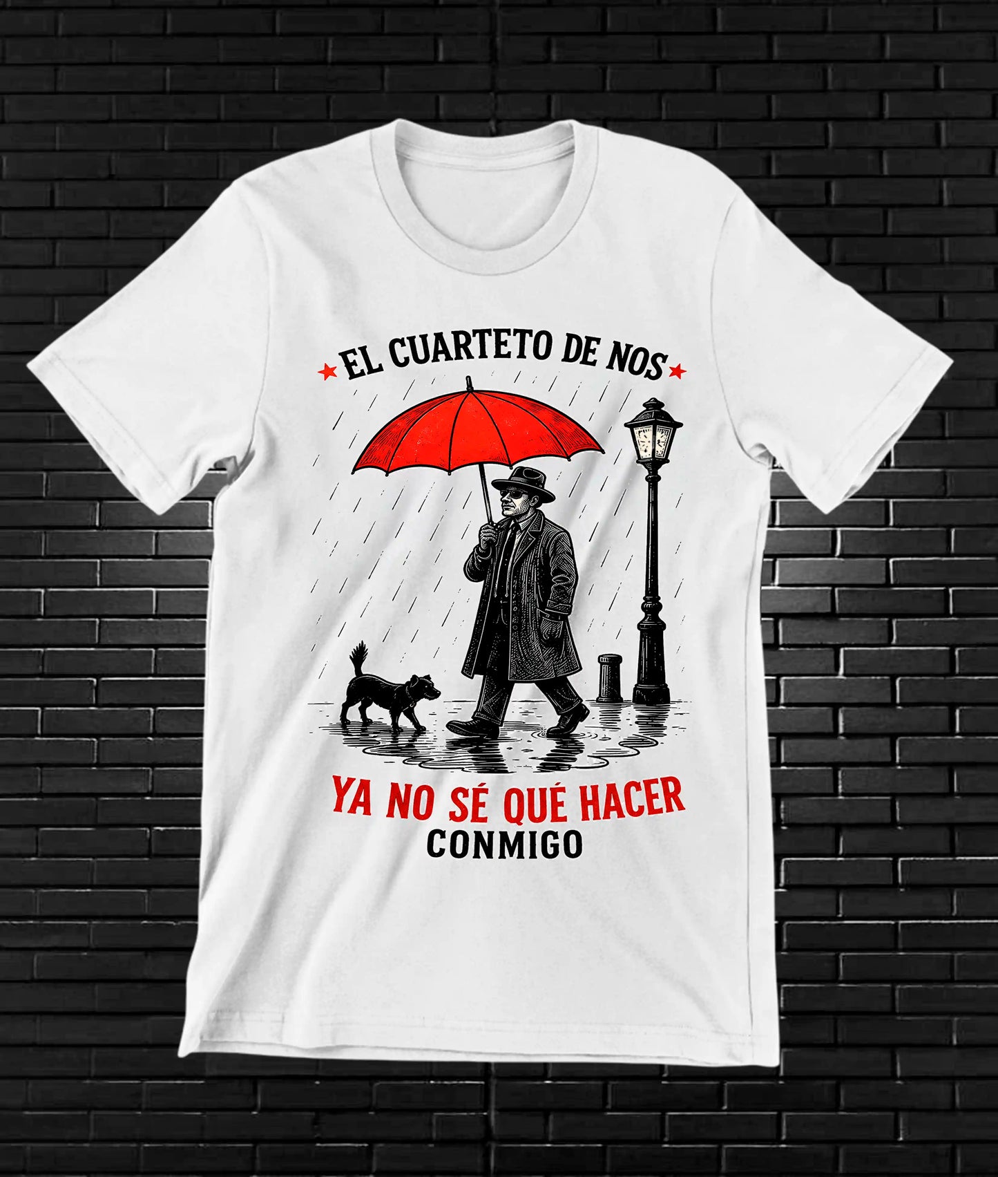 Camiseta El Cuarteto de Nos MELAR diseño NIVRA color Blanco
