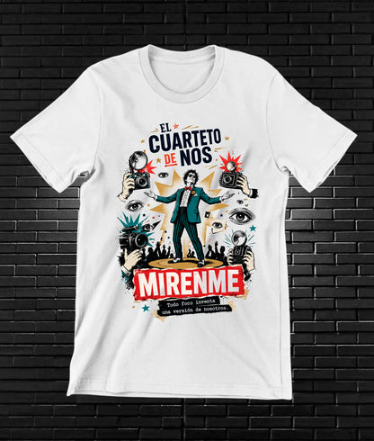 Camiseta El Cuarteto de Nos BAYRA diseño CAVOX color Blanco