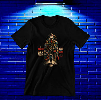 Camiseta El Cuarteto de Nos BAYRA diseño CAVOX color Negro