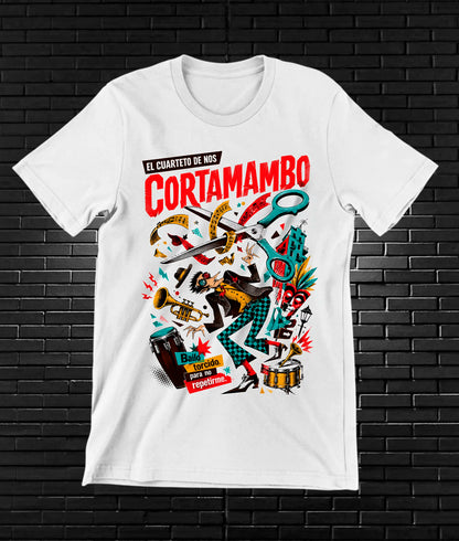 Camiseta El Cuarteto de Nos BAYRA diseño MERON color Blanco