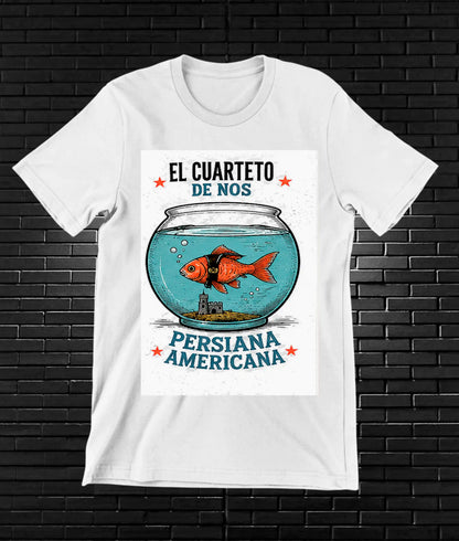 Camiseta El Cuarteto de Nos CALEN diseño BANIX color Blanco