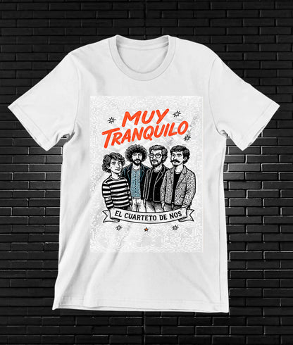 Camiseta El Cuarteto de Nos CALEN diseño BAREN color Blanco