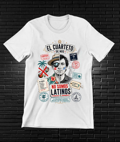 Camiseta El Cuarteto de Nos CALEN diseño NIVRA color Blanco