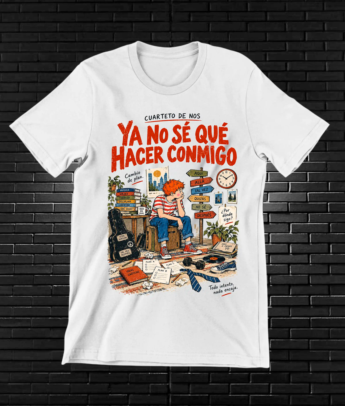 Camiseta El Cuarteto de Nos NIREN CAVOX Blanco