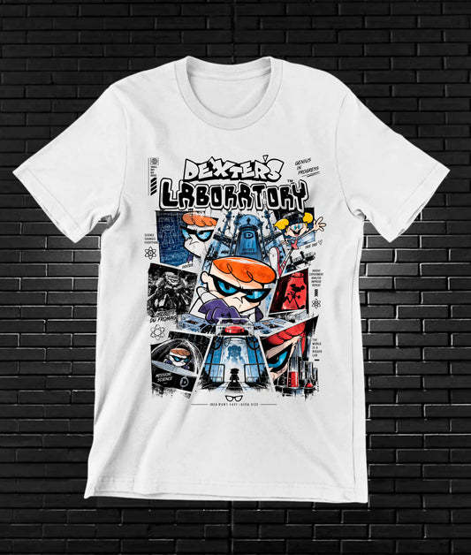 Camiseta El Laboratorio de Dexter BAMOR - CAVOX Blanco