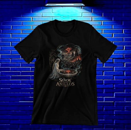 Camiseta El Señor de los Anillos – Figura y anillo · Negra