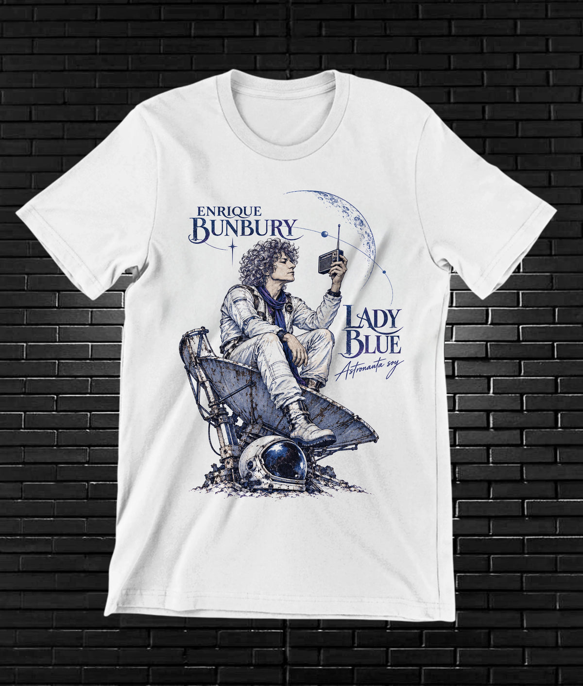 Camiseta Enrique Bunbury – BAMOR – Diseño CAVOX – Blanco