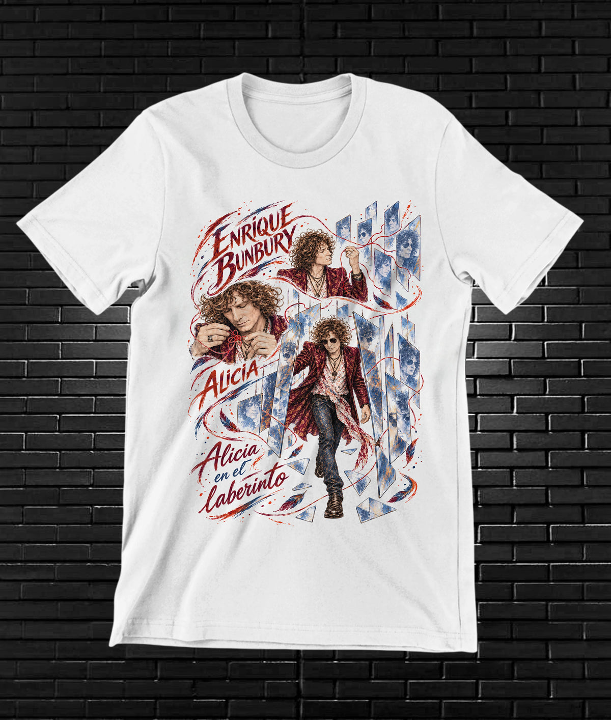 Camiseta Enrique Bunbury – CAMINE – Diseño BANIX – Blanco