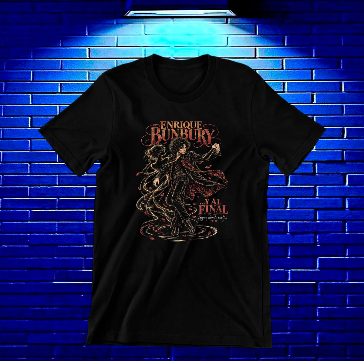 Camiseta Enrique Bunbury – El final · marco oscuro · Negra | Bacanime