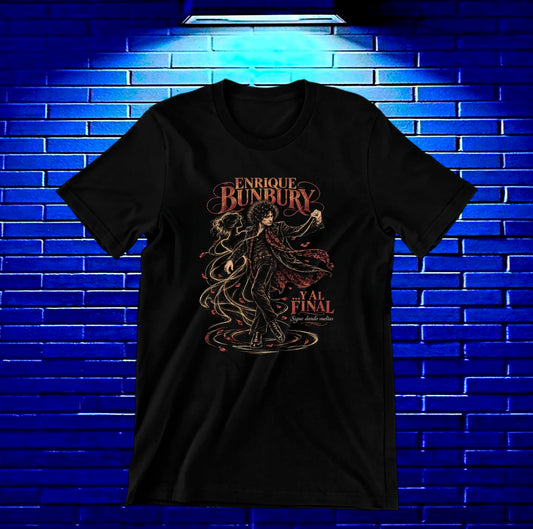 Camiseta Enrique Bunbury – CAMINE – Diseño BAREN – Negro