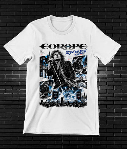 Camiseta Europe – BAMOR – Diseño MERON – Blanco