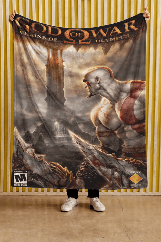 Cobija God of War – Kratos · templo y paisaje
