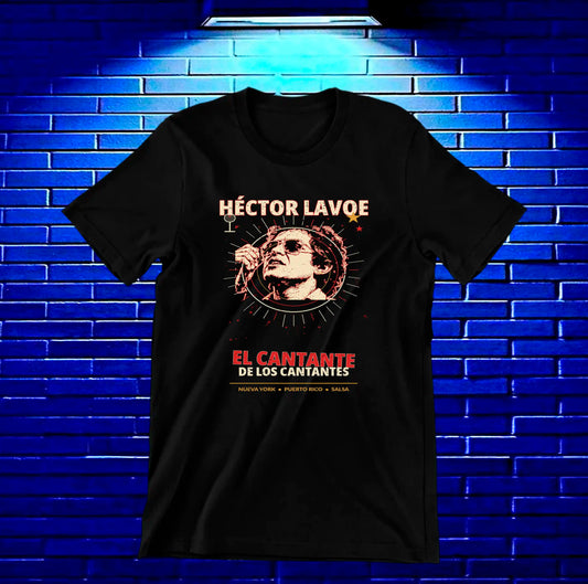 Camiseta Héctor Lavoe BAMOR diseño CAVOX color Negro