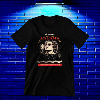 Camiseta Héctor Lavoe BAMOR diseño NIVRA color Negro