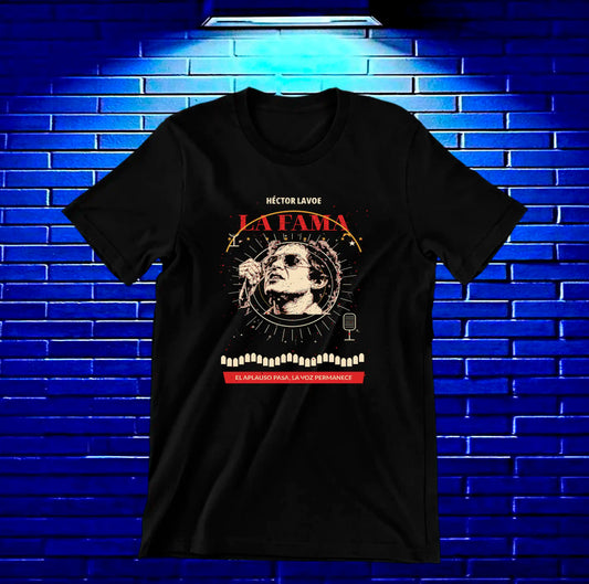 Camiseta Héctor Lavoe BAMOR diseño NIVRA color Negro