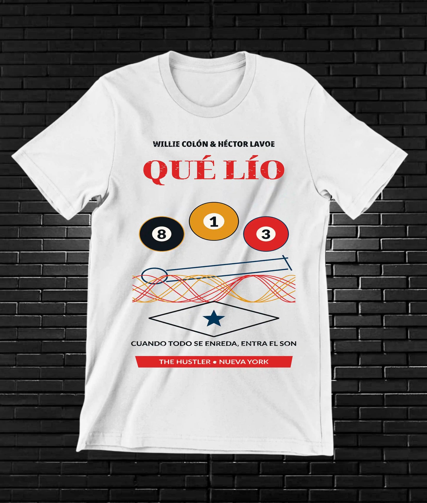 Camiseta Héctor Lavoe CAMINE diseño BANIX color Blanco