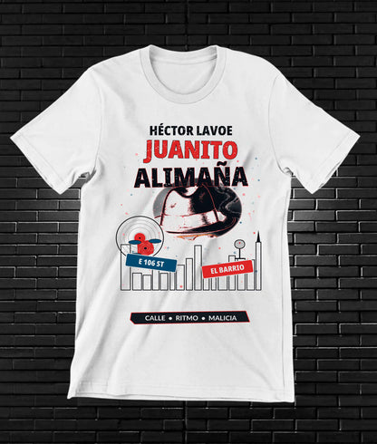 Camiseta Héctor Lavoe CAMINE diseño CAVOX color Blanco