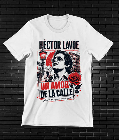 Camiseta Héctor Lavoe NIMOR diseño BANIX color Blanco