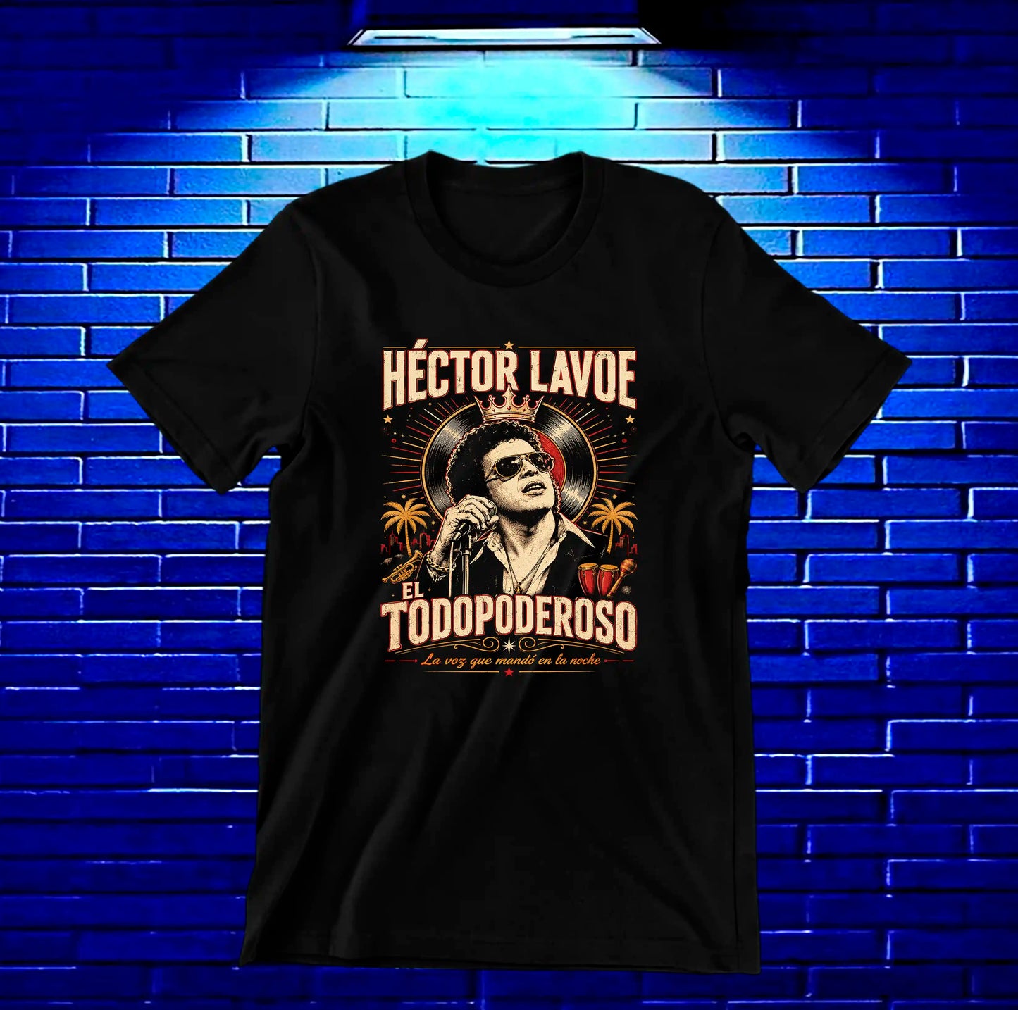 Camiseta Héctor Lavoe NIMOR diseño BANIX color Negro